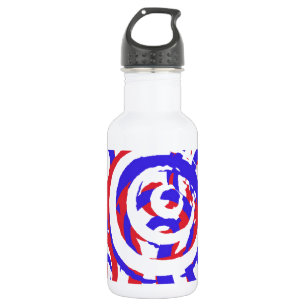 Garrafa Branco vermelho e azul