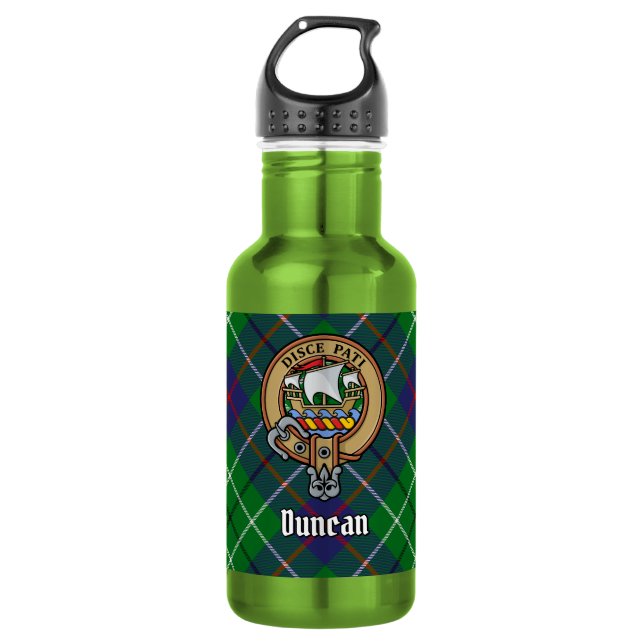 Garrafa Brasão do Clã Duncan sobre Tartan (Frente)