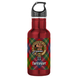 Garrafa Brasão do Clã Forrester sobre Tartan