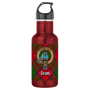 Garrafa Brasão do Clã Grant sobre Tartan