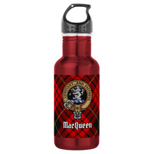 Garrafa Brasão do Clã MacQueen sobre Tartan