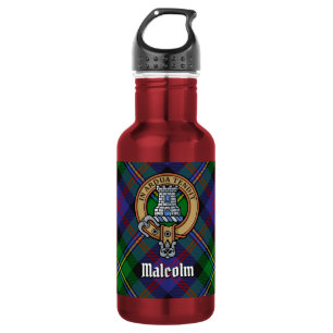 Garrafa Brasão do Clã Malcolm sobre Tartan