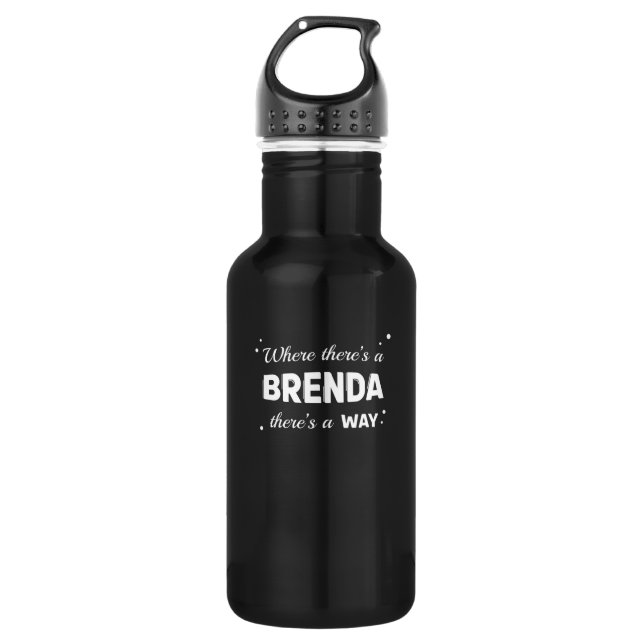 Garrafa Brenda Name Dizendo Design Para Brendas Orgulhosa (Frente)