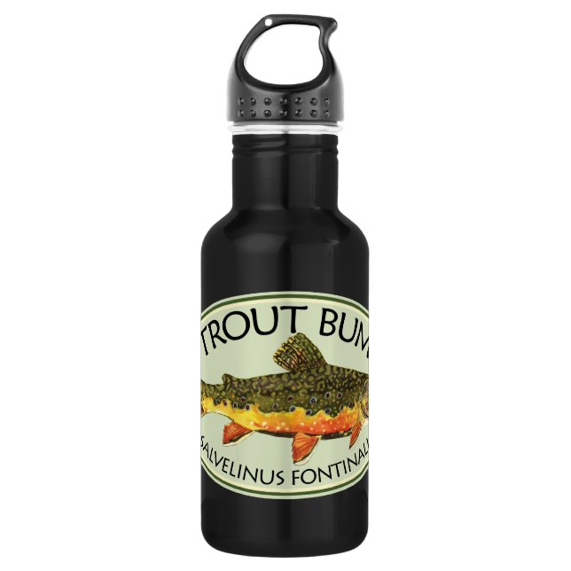Garrafa Brook Trout Bum Pescar Humoroso (Frente)