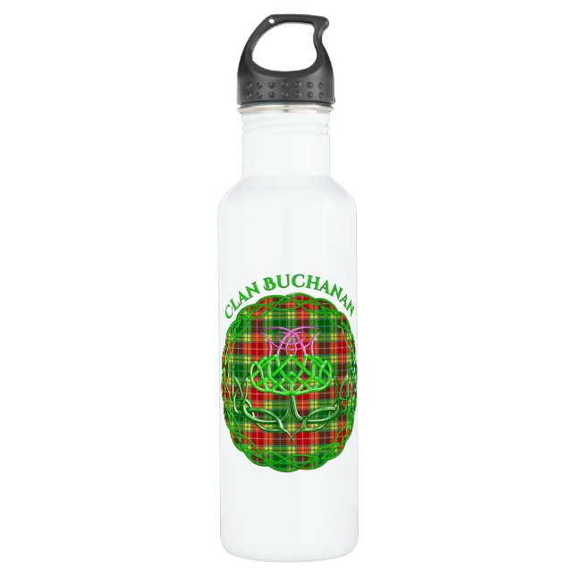 Garrafa Buchanan Scottish Tartan Celtic Thistle (Frente)