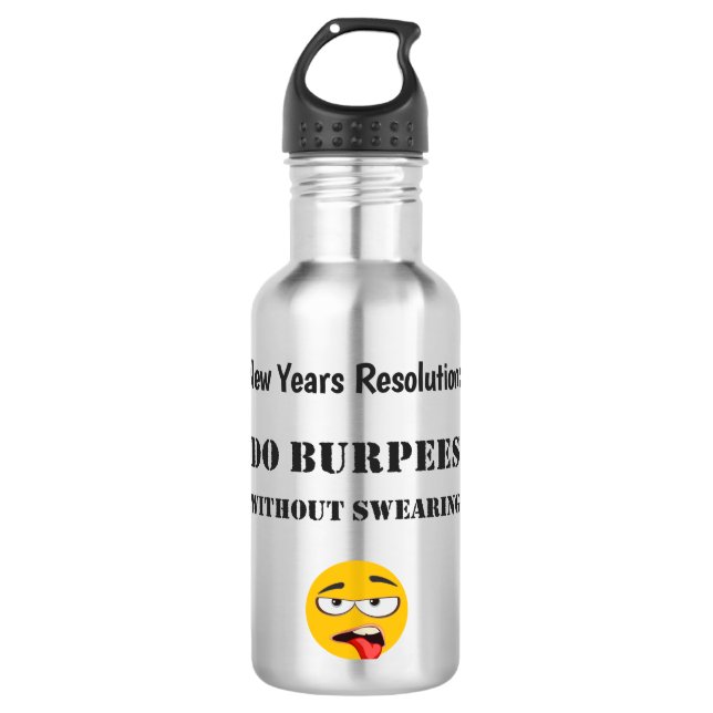 Garrafa Burpees sem jurar - Crossfit-inspirado (Frente)
