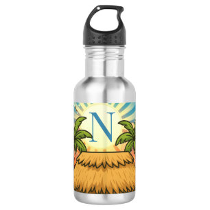 Garrafa Cabana Tiki Amanhecer Monograma Personalizada 