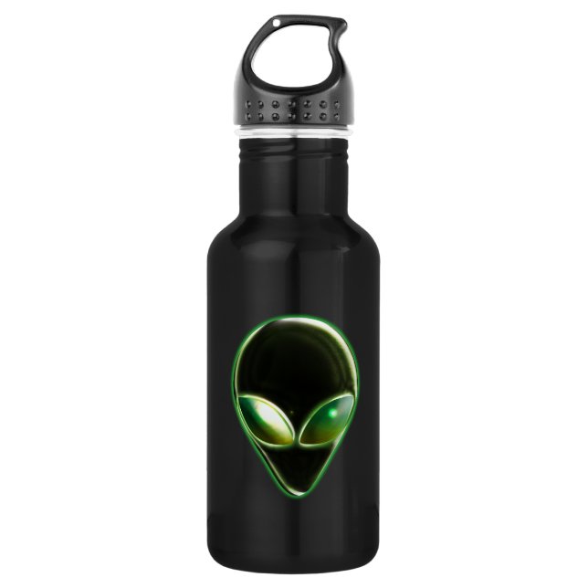 Garrafa Cabeça de Alienígena metálica 04 Frasco de liberta (Frente)