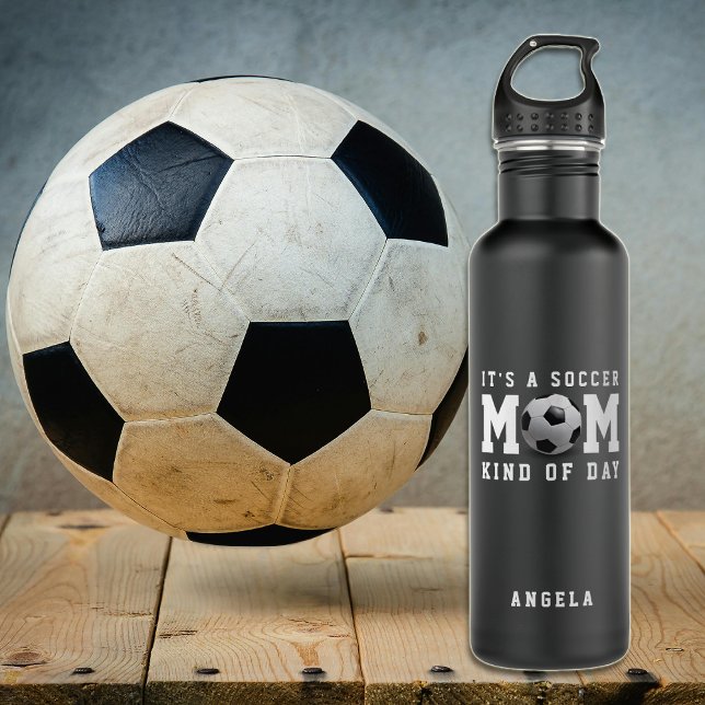 Garrafa Caçadora Mãe Meio Preta Do Dia (Soccer Mom Kind of Day Black Stainless Steel Water Bottle
)