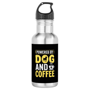 Garrafa Cachorro Amante De Café Energizado Por Design