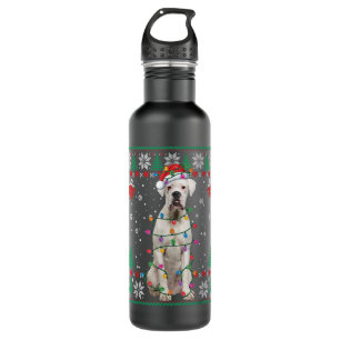 Garrafa Cachorro Branco Cachorro Feio de Natal Docinho Eng