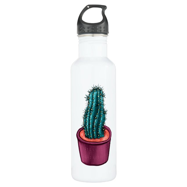 Garrafa Cactus Engraçado No Psicodélico Pote Estranho (Frente)