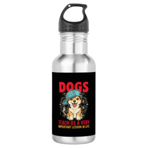 Garrafa Cães Nos Ensinam Uma Lição Muito Importante Vintag