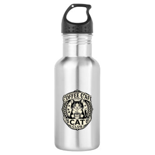 Garrafa Café de Gato Engraçado Gráfico - Clube de Gato de