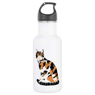 Garrafa Calico gato sentado