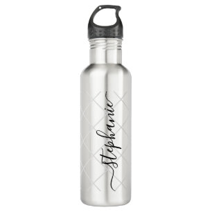 Garrafa Caligrafia personalizada esportes Nome Stainless S