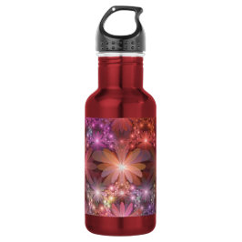 Garrafa Cama De Flores Arte Fractal Abstrato brilhante Col