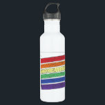 Garrafa Camada Arco-Íris Fatia De Bolo Dessert Comida Garr<br><div class="desc">Apresentando uma fatia original de bolo da camada arco-íris revestida com glacé branco.</div>