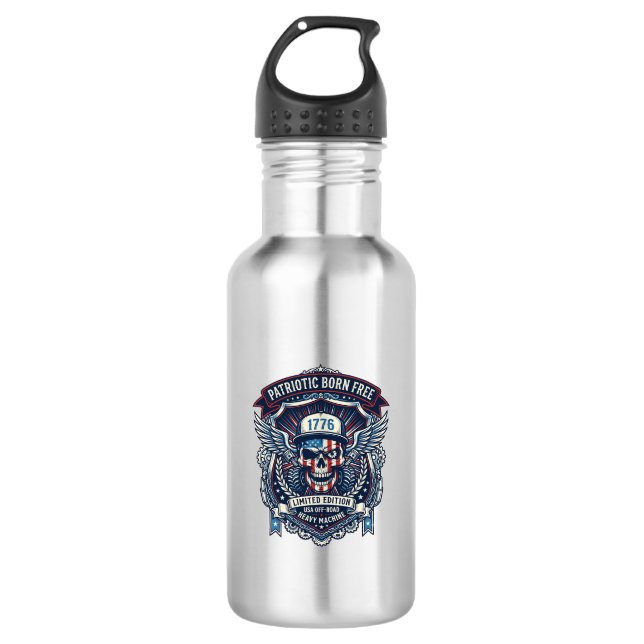 Garrafa Caminhão Monstro Patriótico 1776 Off Road Skull Ca (Frente)