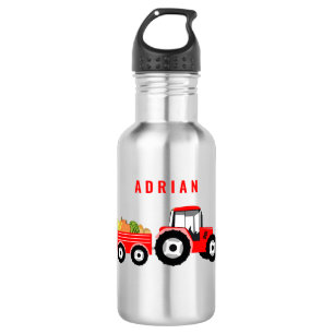 Garrafa Caminhão Trator Vermelho Personalizado Fazenda Esc