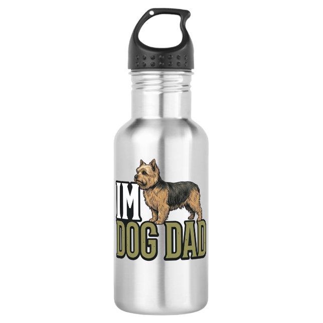 Garrafa Camisa com Desenho de Gravação de Terrier para Pap (Frente)