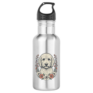 Garrafa Camisa com desenho de retrato de cachorro encaraco
