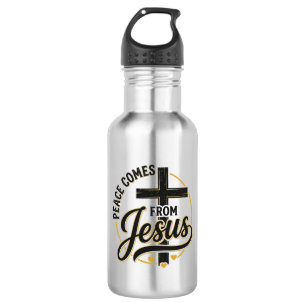 Garrafa Camisa Cruz Cristã Jesus é a Paz