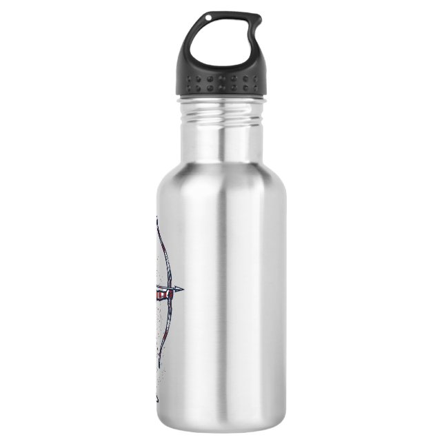 Garrafa Camisa de Caça com Arco e Bandeira Americana Vinta (Frente)