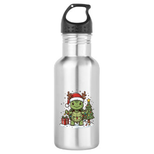 Garrafa Camisa de Desenho de Tartaruga de Natal Fofo com G