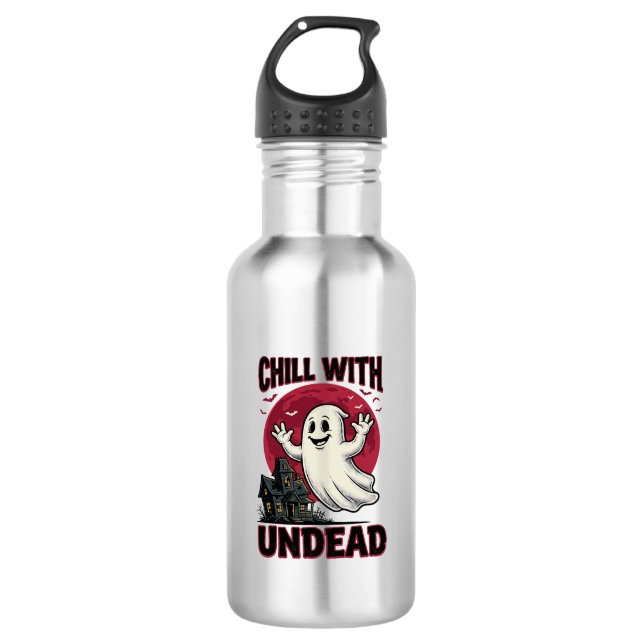 Garrafa Camisa de Fantasma de Halloween Design de Zumbi As (Frente)