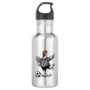 Garrafa Camisa de Galinha Engraçada de Futebol Gravura Vin