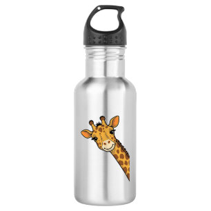 Garrafa Camisa de Girafa Olhando de Esquina com Desenho de
