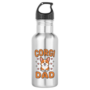 Garrafa Camisa de Pai Corgi Gravação Vintage Amante de Cac