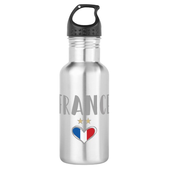 Garrafa Camisa do Ventilador de Futebol da França com cora (Frente)
