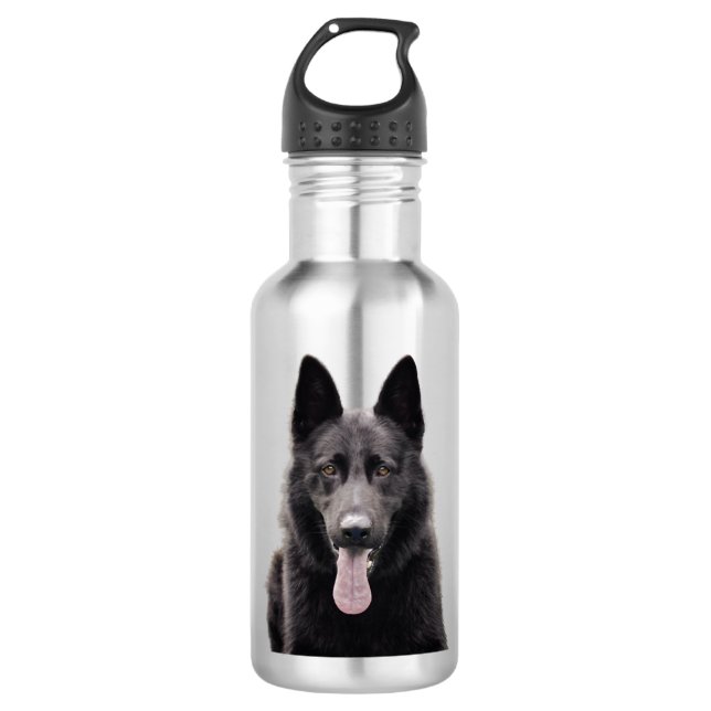 Garrafa Camisa German shepherd preta Shepard Cachorro Cach (Frente)
