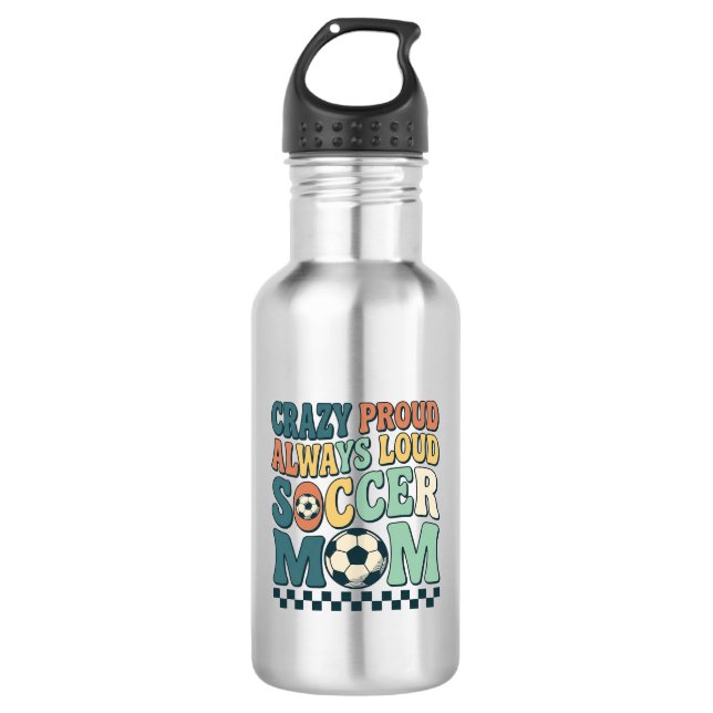 Garrafa Camisa Orgulhosamente Alta da Mãe de Futebol Antig (Frente)
