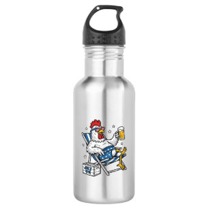 Garrafa Camisa Patriótica de Galinha Cervejeira Engraçada 