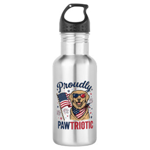 Garrafa Camisa Patriótica Vintage de Cão Pawtriótico_1