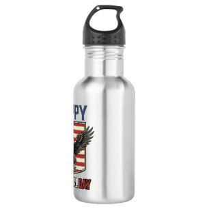 Garrafa Camisa Patriótica Vintage Eagle Memorial Day Desig