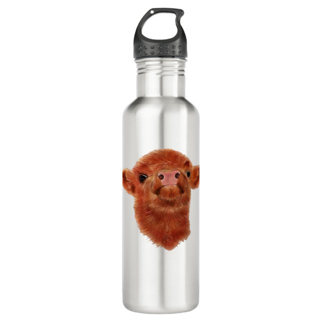 Garrafa Camisa T Sobredimensionada Vaca Highland (Frente)