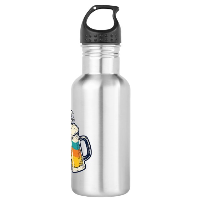 Garrafa Camisa Vector de Caneca de Cerveja Arco-Íris Vinta (Frente)