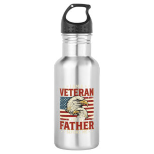 Garrafa Camiseta Águia Veterano Como Meu Pai Antes de Mim_