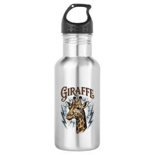 Garrafa Camiseta com desenho de girafa e relâmpago gravado
