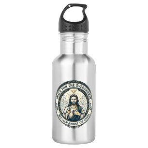 Garrafa Camiseta de Afirmações de Saúde Mental de Jesus In