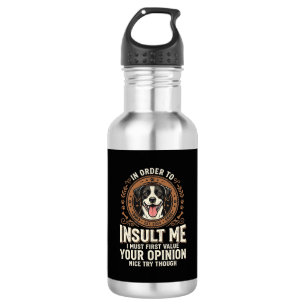 Garrafa Camiseta de Cachorro Opinião Divertida Insulto
