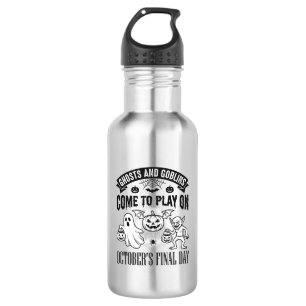 Garrafa Camiseta de Halloween de Fantasmas e Duendes Vinta