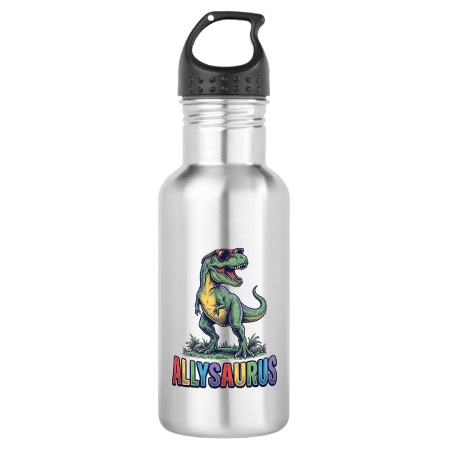 Garrafa Camiseta de óculos de sol de dinossauro Allysaurus (Frente)