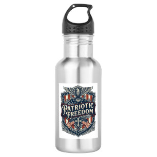 Garrafa Camiseta Gráfica Vetorial Patriótica Fé Família Li