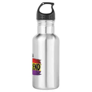 Garrafa Camiseta Vetorial Arco-íris Orgulho da Namorada De