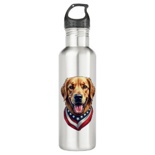 Garrafa Camiseta Vintage All American do Golden Retriever 